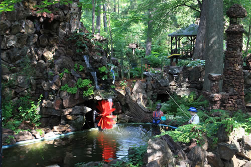 Fish Pond and Water Wheel built in 1958